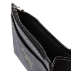 Coach Men's Rexy Leather Zip Closure Card Case in Charcoal/Black