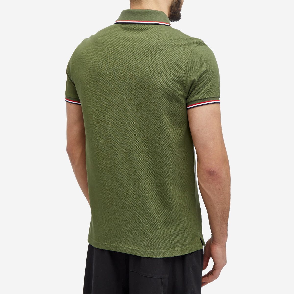 Moncler Men's Classic Logo Polo Shirt in Green