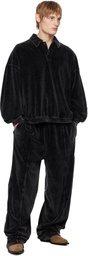 Alexander Wang Black Embossed Logo Sweatpants