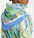 Etro Floral silk twill scarf
