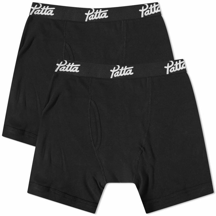 Photo: Patta Men's Boxer Briefs - 2 Pack in Black