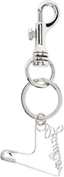 Jean Paul Gaultier Silver 'The Heart Safety Pin' Keychain