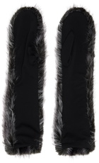 Anna Sui Gray SSENSE Exclusive Mink Faux-Fur Mittens