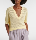 Varley Callie open-knit cotton top