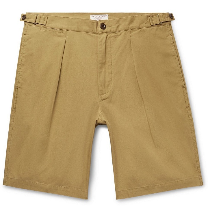 Photo: J.Crew - Wallace & Barnes Pleated Cotton Shorts - Brown