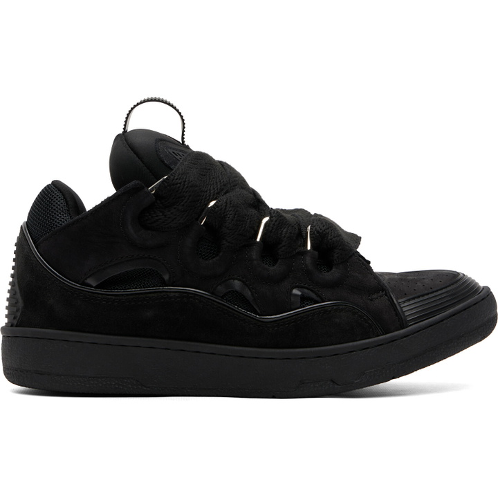 Photo: Lanvin Black Curb Sneakers