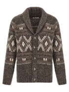 Brunello Cucinelli geometric Jacquard Cardigan