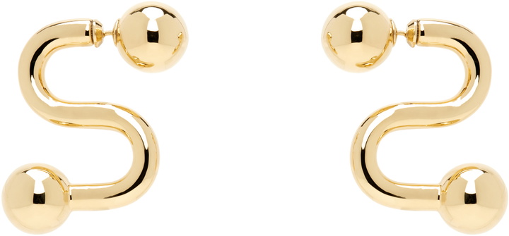 Photo: Sportmax Gold Monogram Earrings
