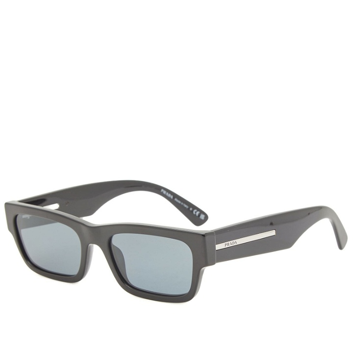 Photo: Prada Eyewear Men's PR-A03S Sunglasses in Black/Blue Vintage