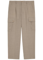 Dolce & Gabbana Pleated Tapered-leg Wool Trousers Grey