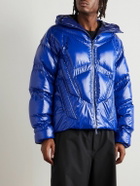 Moncler Genius - A$AP Rocky Bahianinha Quilted Glossed-Shell Hooded Down Jacket - Blue