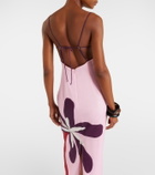 Cala de la Cruz Firenze floral linen midi dress