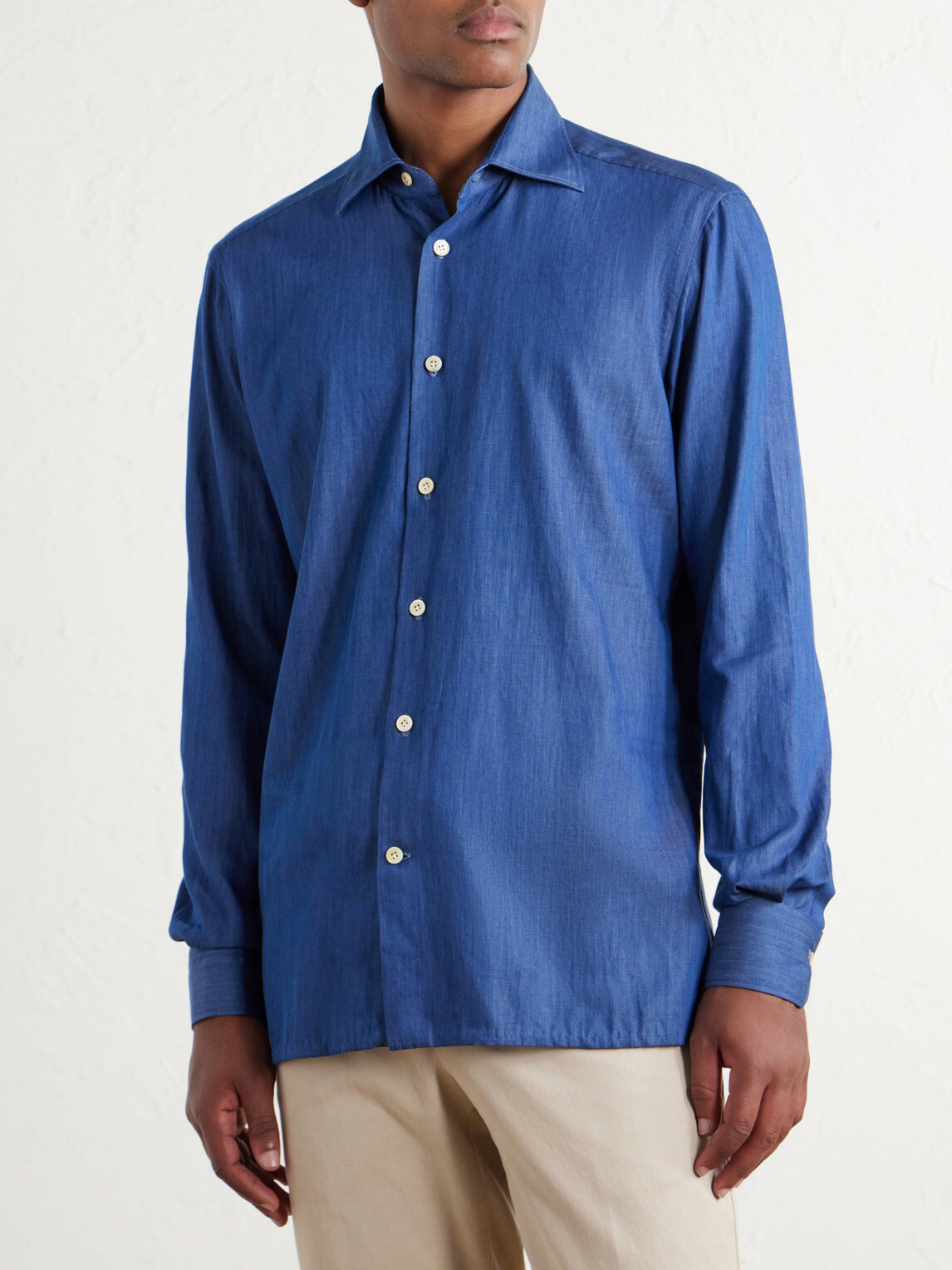 Kiton - Denim Shirt - Blue