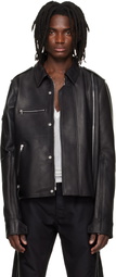 Rick Owens Black 'SUICIDE' Edition Temple Vega Leather Jacket
