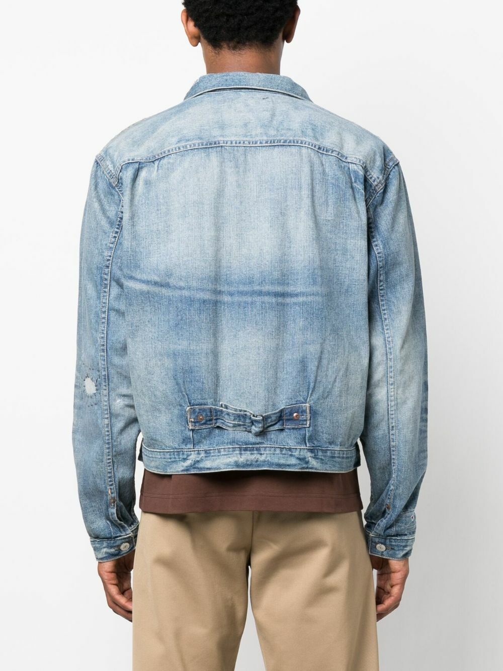Ralph Lauren POLO RALPH LAUREN denim jacket G-jacket men's size L cotton Blue type light blue Vintage Second Hand main image 0