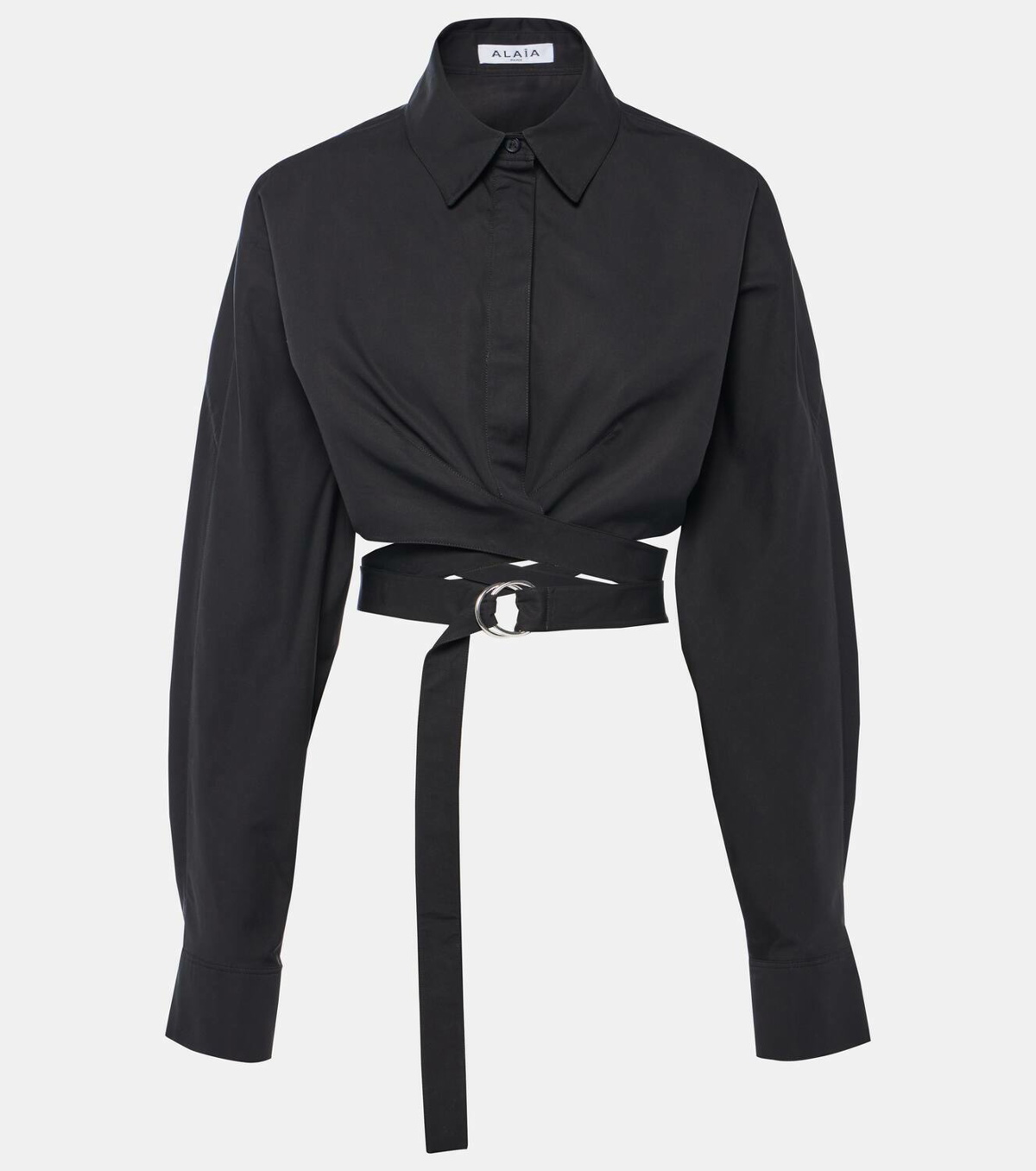 Alaïa Cropped cotton poplin shirt