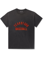 Fear of God - Logo-Flocked Cotton-Jersey T-Shirt - Black