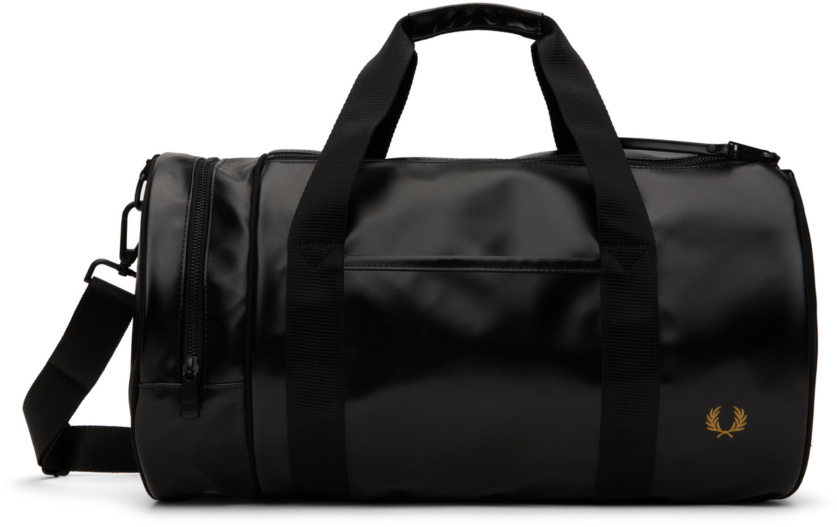 Fred Perry Black Classic Barrel Bag Fred Perry