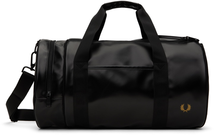 Photo: Fred Perry Black Tonal Barrel Duffle Bag