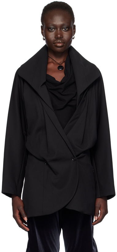 Kiko Kostadinov Black Draped Lyra Jacket Kiko Kostadinov