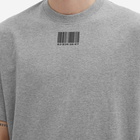 VTMNTS Men's Barcode T-Shirt in Grey Melange