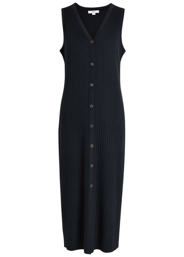 Vince - Square-neck linen-blend midi dress Vince Vince - Square-neck linen-blend midi dress Vince