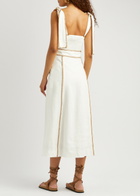 Lug Von Siga Ornella Uzbek Embroidered Linen Midi Dress Multicoloured