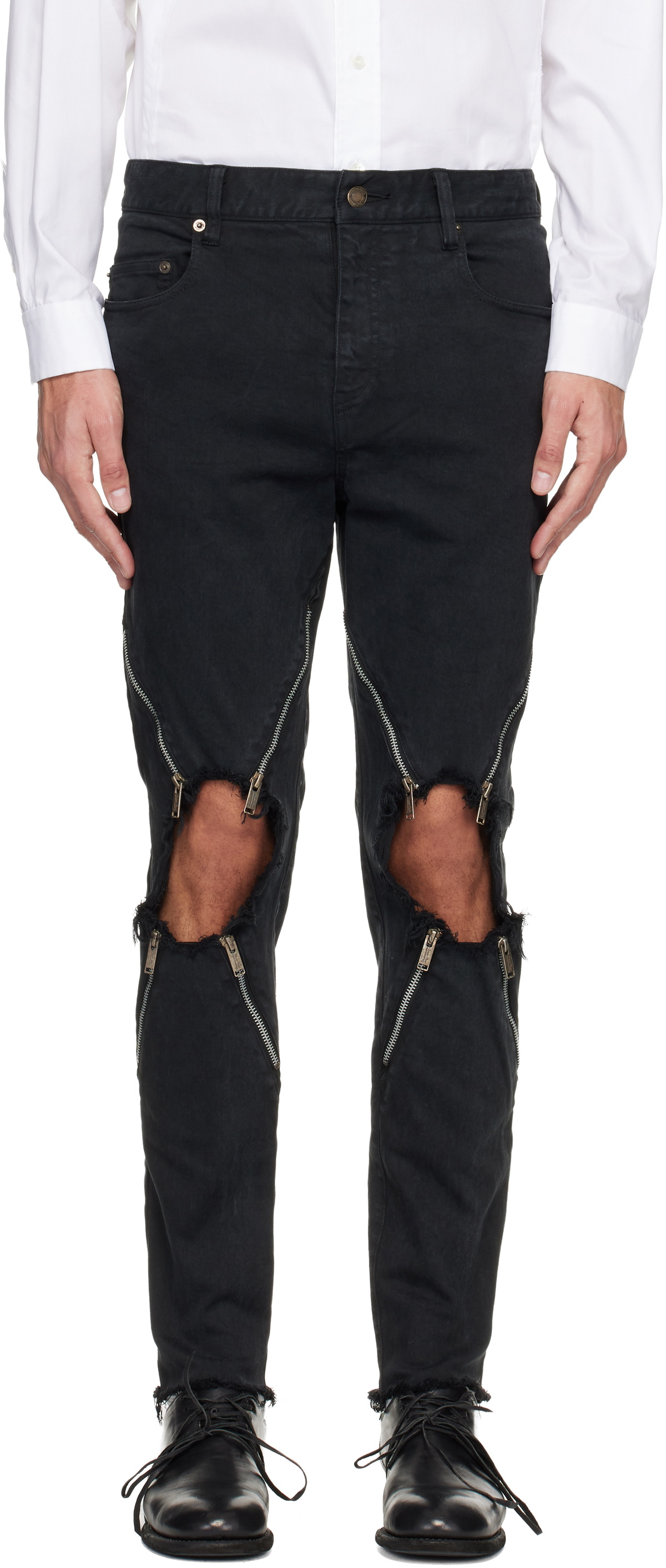 UNDERCOVER Black Zip Jeans Undercover