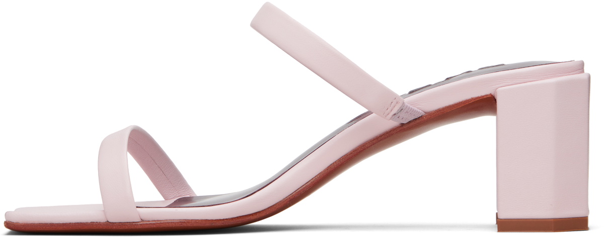BY FAR Pink Tanya Heeled Sandals