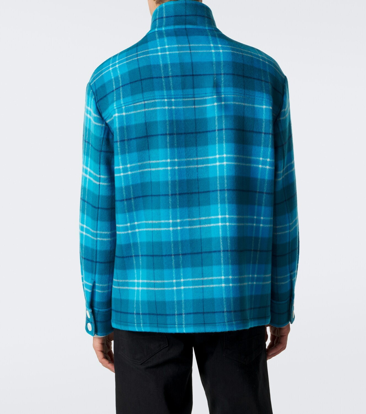 Umit Benan St. Moritz plaid cashmere overshirt