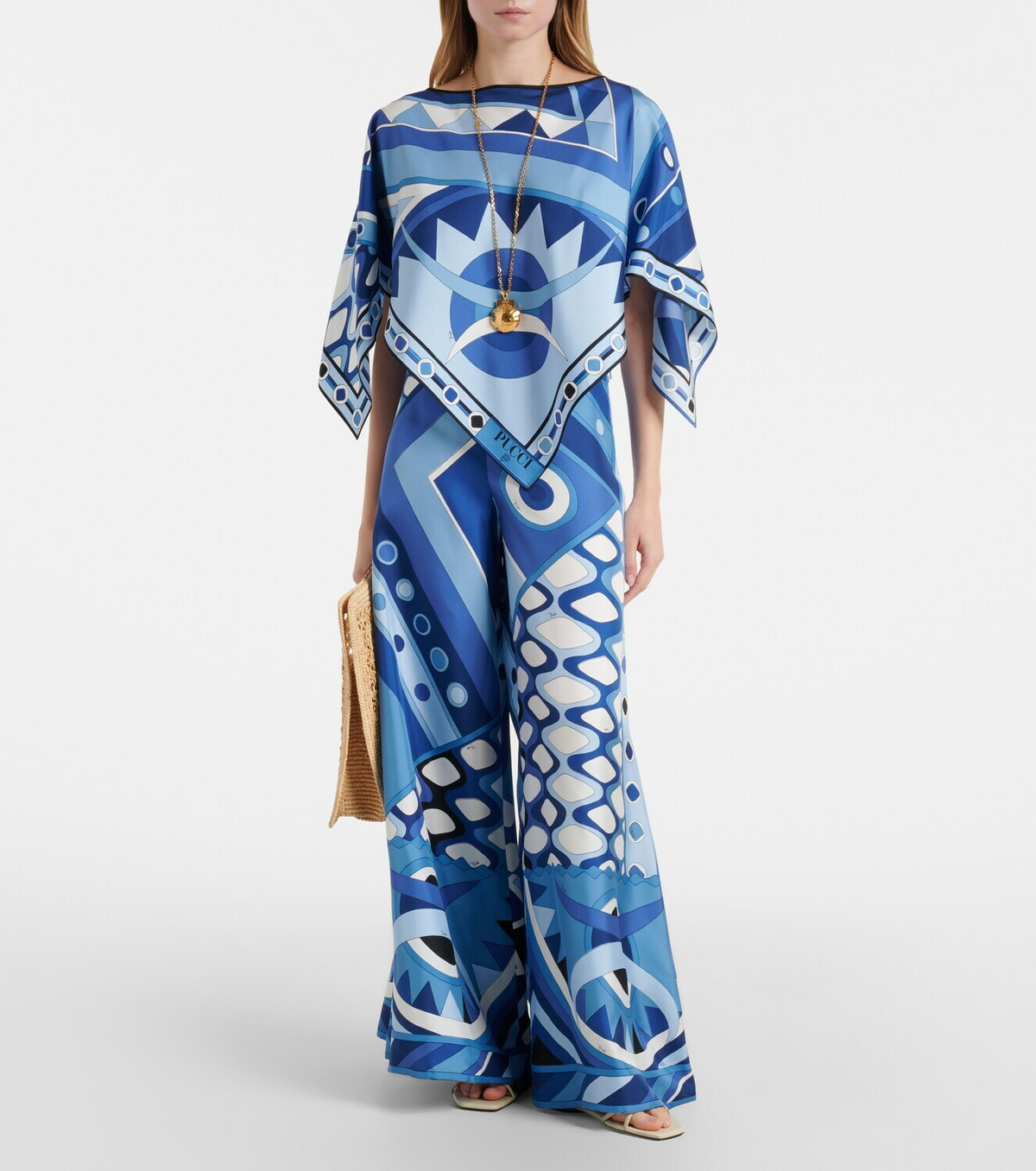Pucci Printed silk satin top
