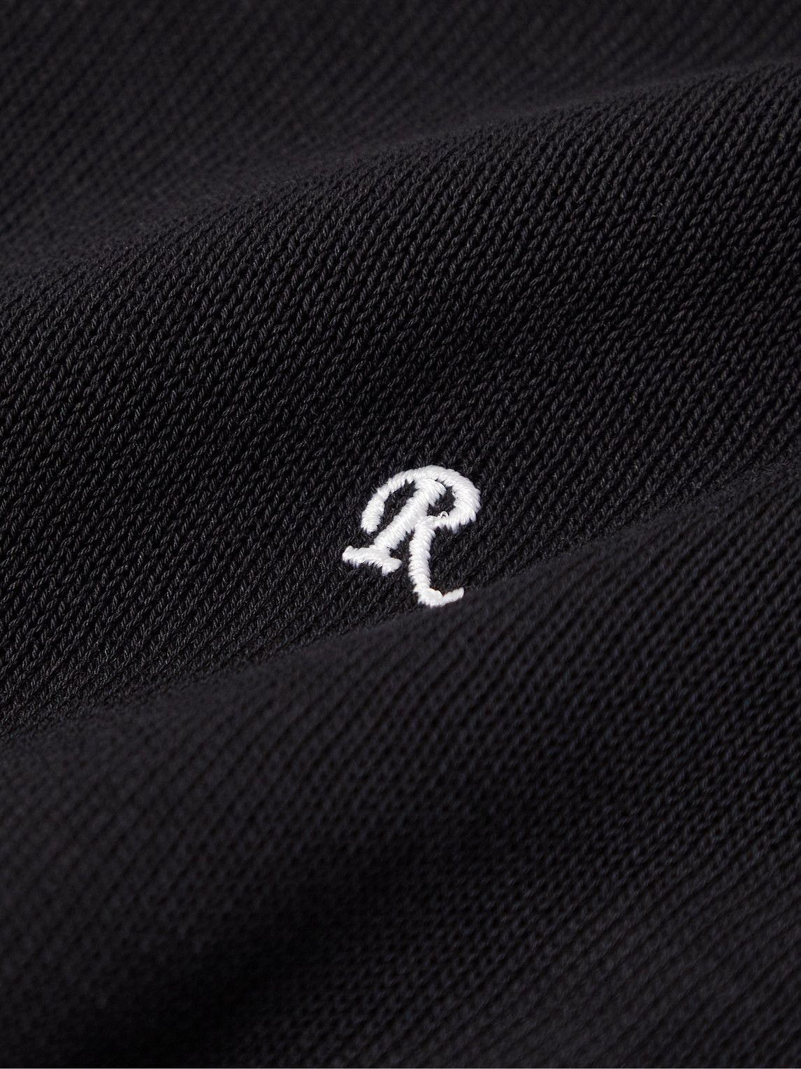 Raf Simons Slim-Fit Logo-Embroidered Knitted Cotton Polo Shirt