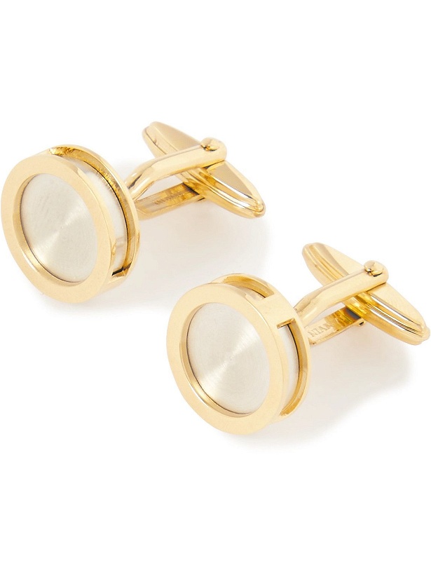 Photo: Lanvin - Convertible Gold- and Rhodium-Plated Cufflinks