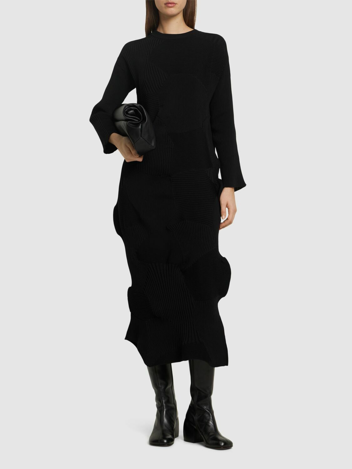 ワンピース ISSEY MIYAKE SS24 EMERGE LONG DRESS (IM46KH798 15 BLACK) Issey Miyake Maxi dresses for Women | Online Sale up to 60