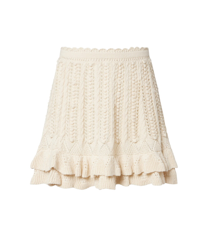 Photo: Marant Etoile Nelle cotton crochet miniskirt