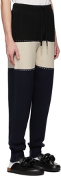 JW Anderson Navy & Off-White Colourblock Lounge Pants
