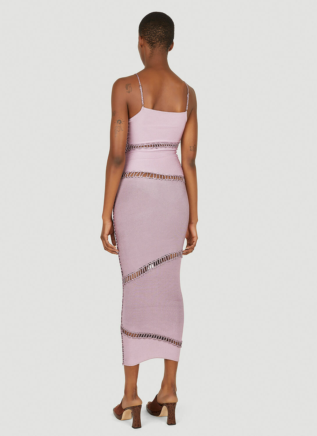 Isa Boulder Jigsaw Spaghetti Strap Dress