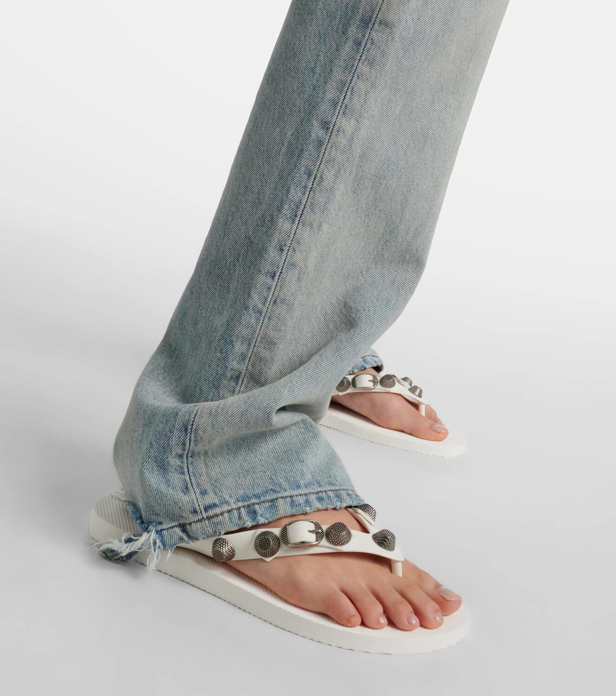 Balenciaga Cagole embellished thong sandals Balenciaga