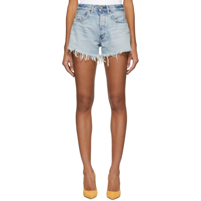 Moussy Vintage Blue Denim Mathews Shorts