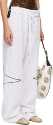 Tory Burch SSENSE Exclusive White Cotton Baggy Trousers