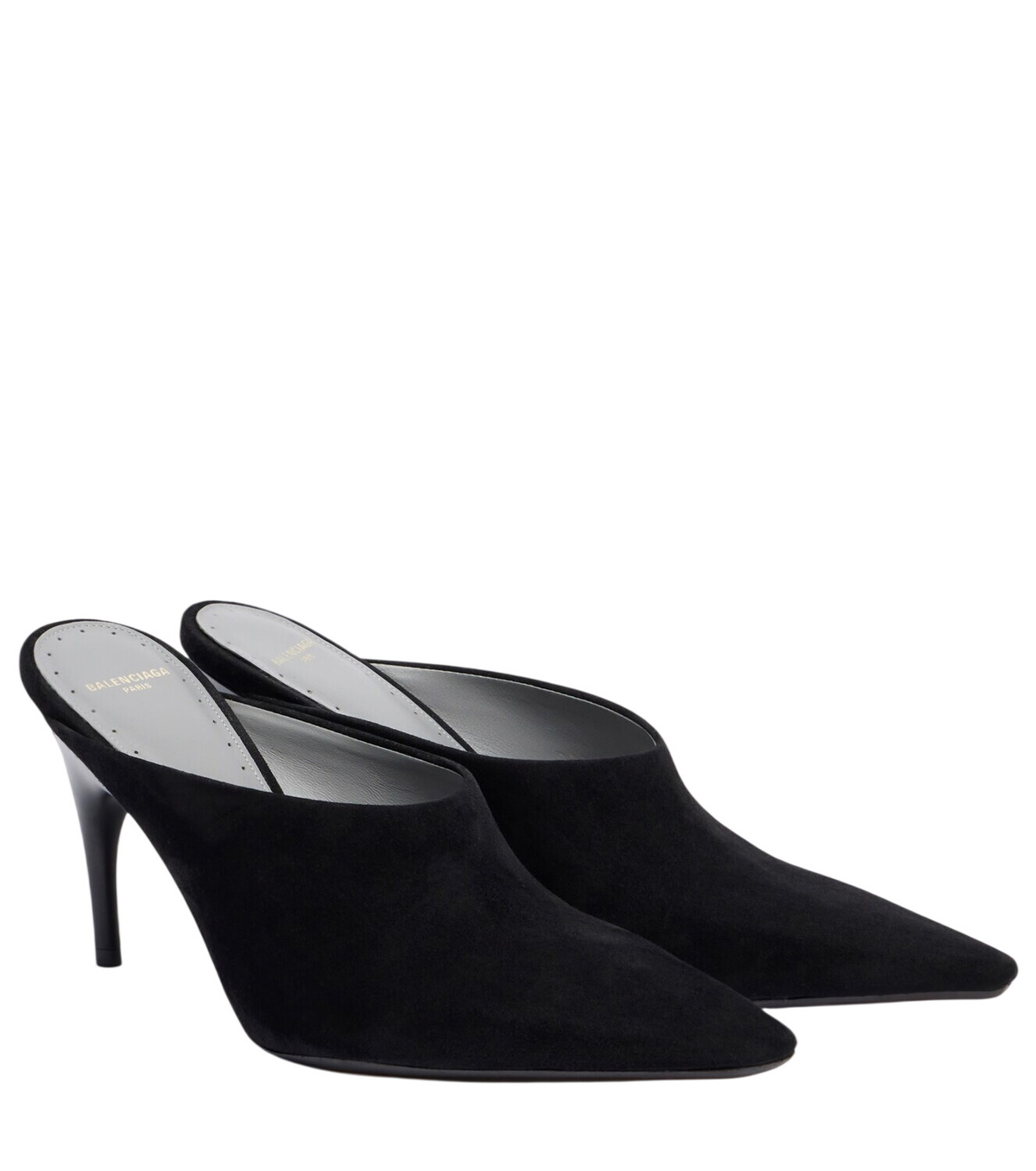 靴 Balenciaga knife mule satin Black 37 Balenciaga Black Satin Knife Mules Size 37 Balenciaga | TLC