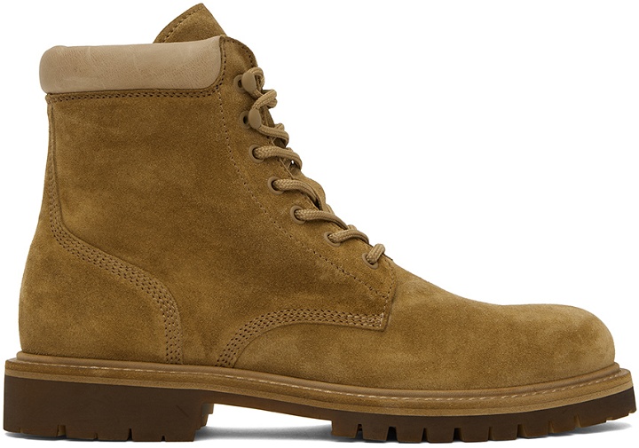 Photo: Officine Creative Brown Suede Boss 002 Boots