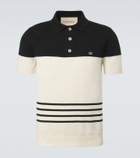 Valentino VLogo striped cotton polo sweater