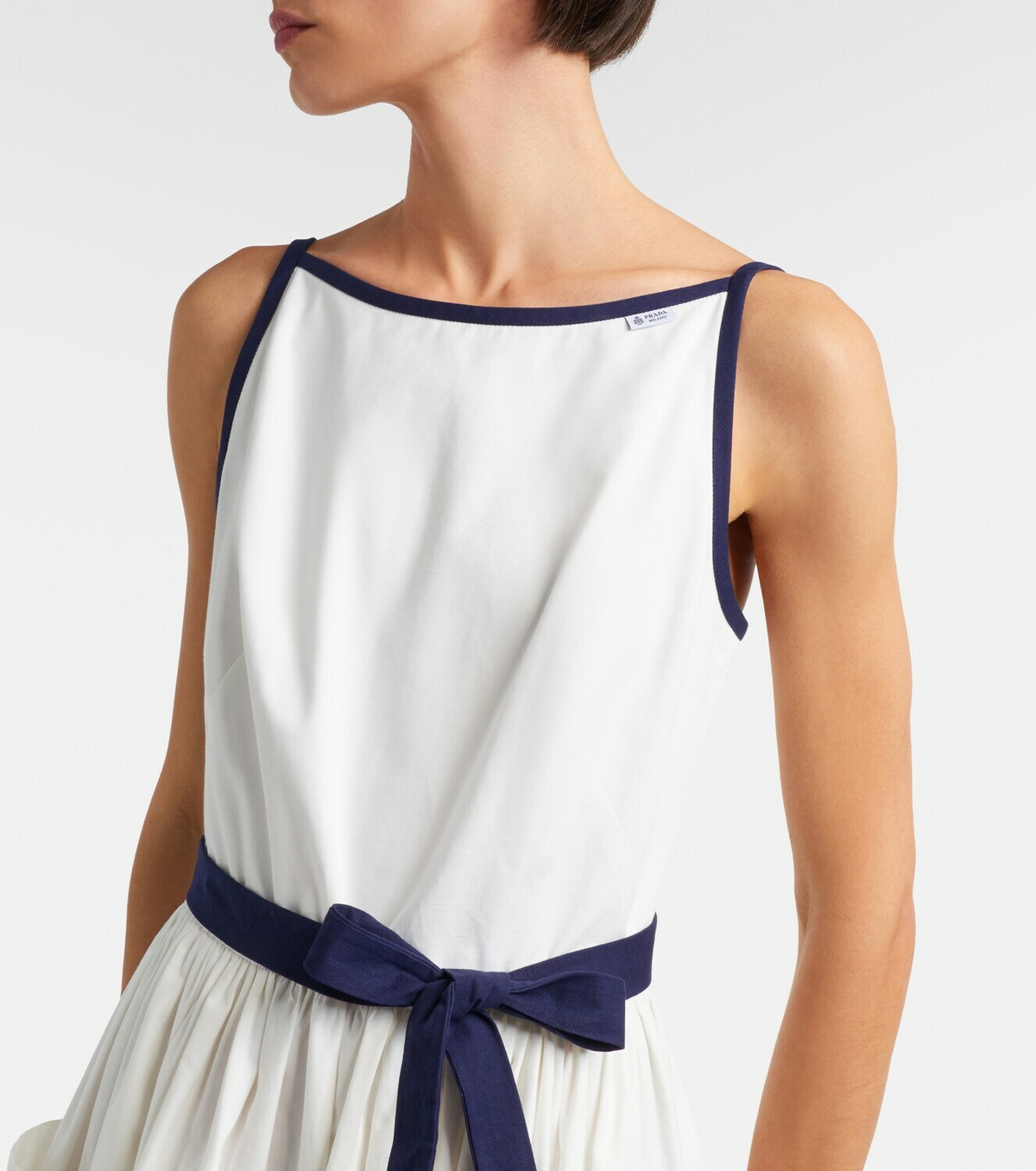 Prada Cotton and linen midi dress
