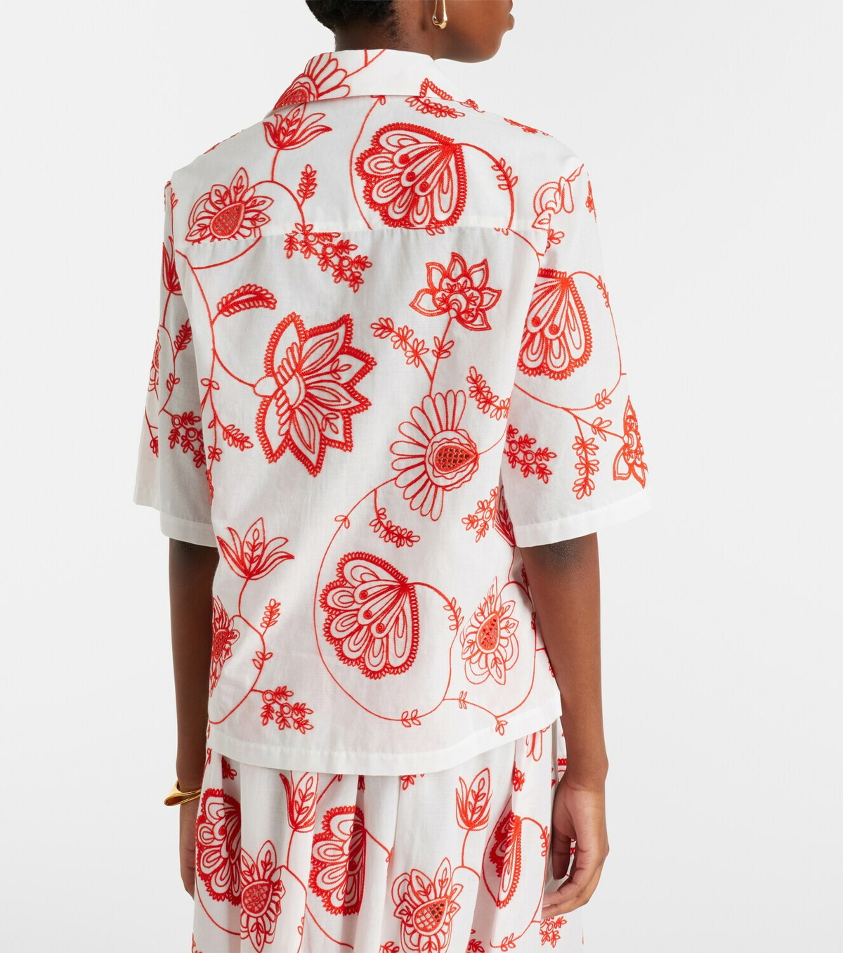 Eres Izana embroidered cotton-blend shirt