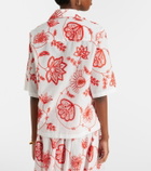 Eres Izana embroidered cotton-blend shirt