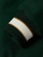 Golden Bear - Byron Striped Padded Wool-Blend Felt Varsity Jacket - Green