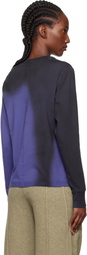Eckhaus Latta Navy Lapped Long Sleeve T-shirt