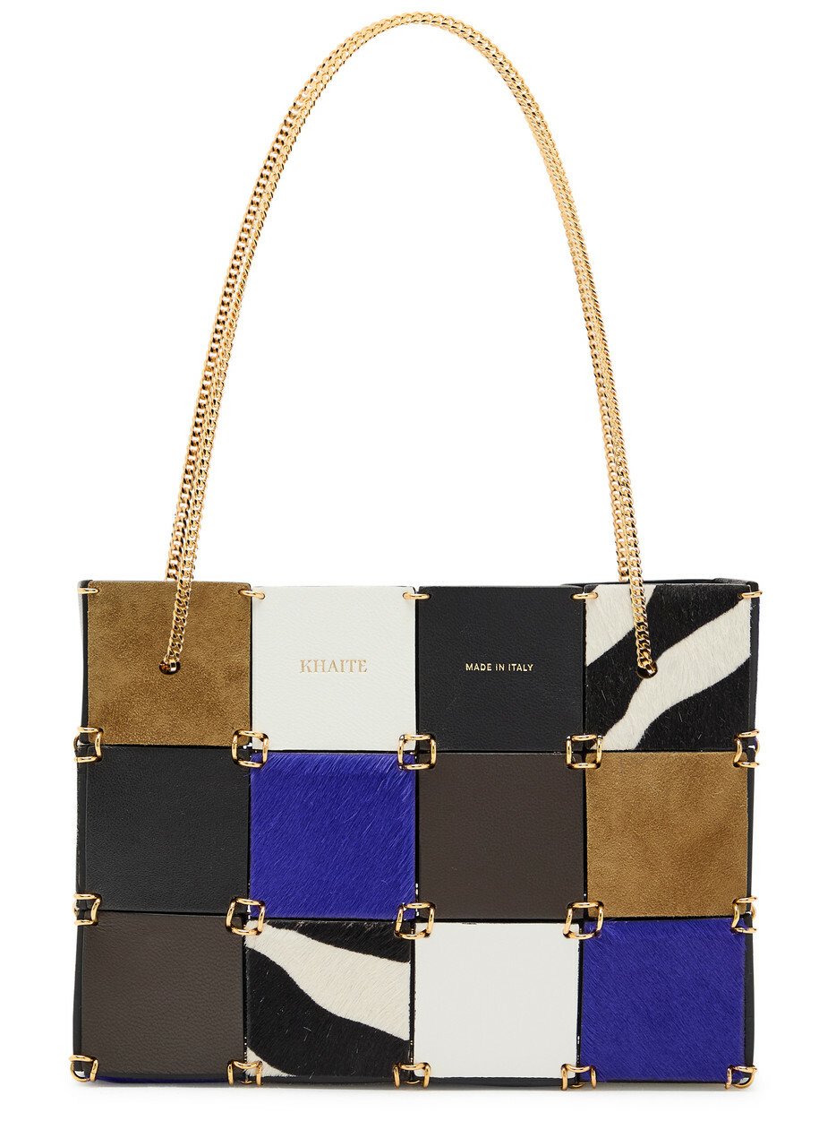 Khaite Emma Mini Panelled Leather Tote bag - Purple - One Size
