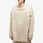 Fear of God ESSENTIALS Men's Essentials Long Sleeve T-Shirt in Silver Cloud